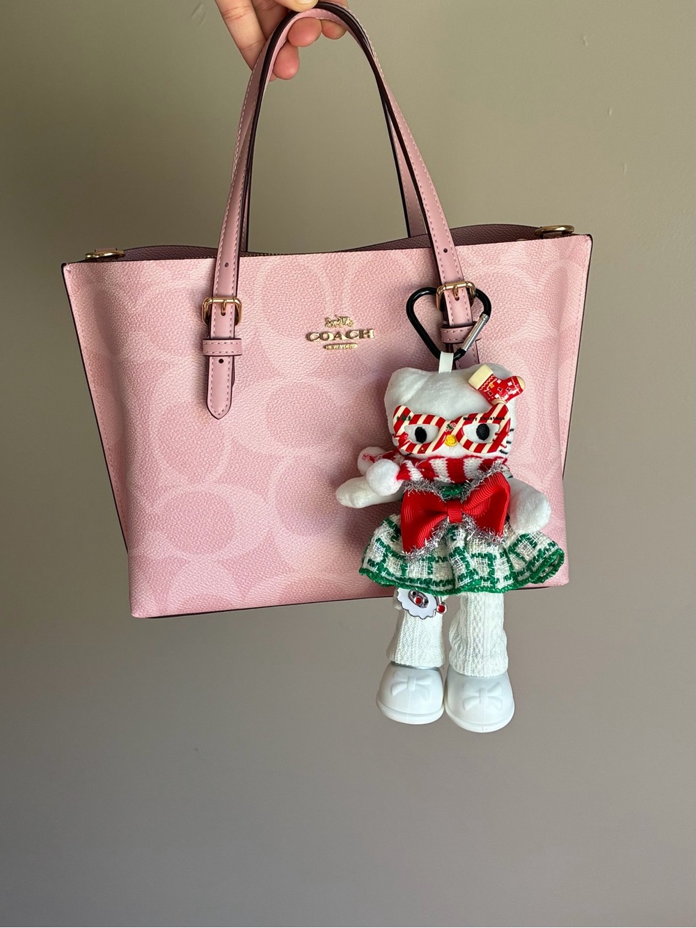 Hello Kitty Holiday Plush Christmas Keychain Bag Charm